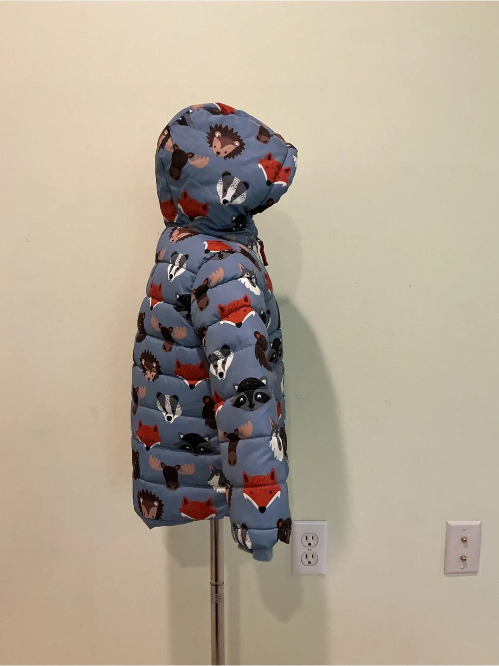 Gymboree Blue Animal Face Puffer Jacket with Hood
